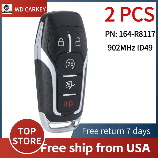 2015-2017 Ford F-150 / 5-Button Smart Key / PN: 164-R8117 / M3N-A2C31243300   902 Mhz ID49